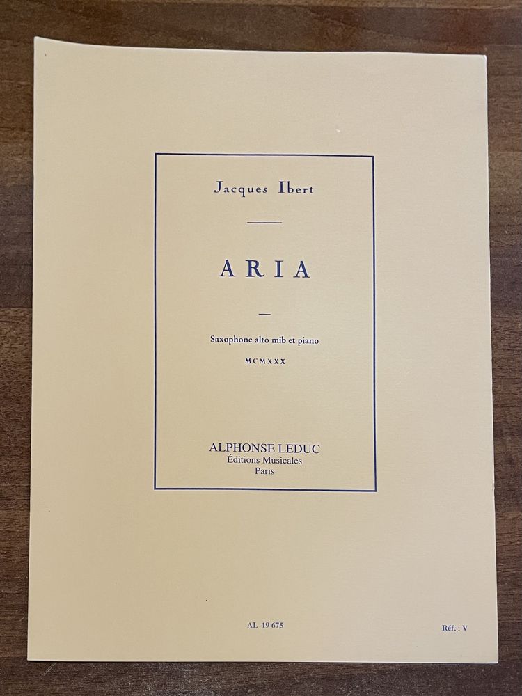 Aria - J. Ibert - Saxofone Alto