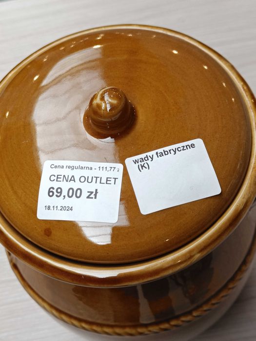 Beczka kamionkowa 5l z kołnierzem do kiszenia kapusty / ogórków