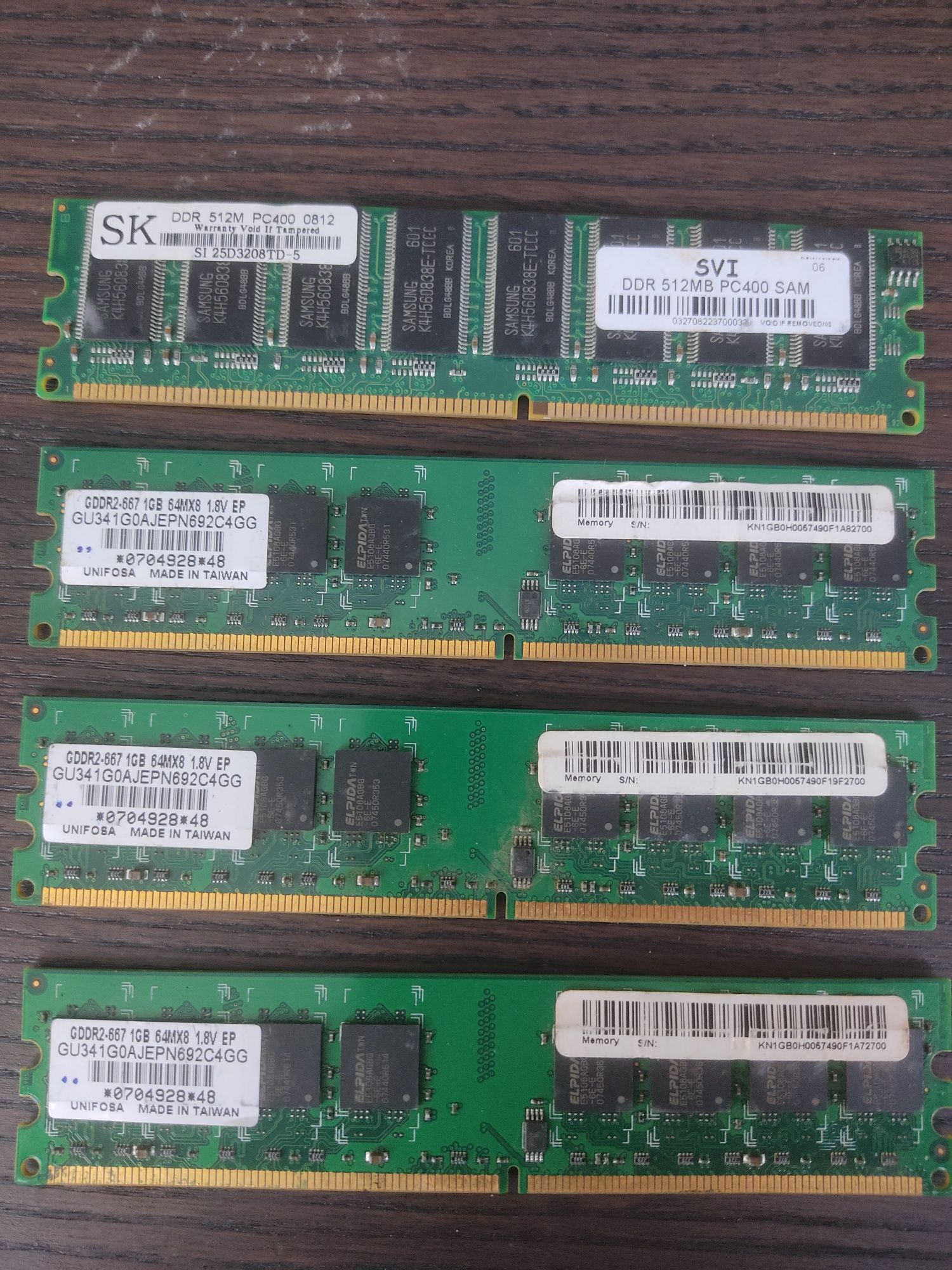 Memórias DDR para Desktop