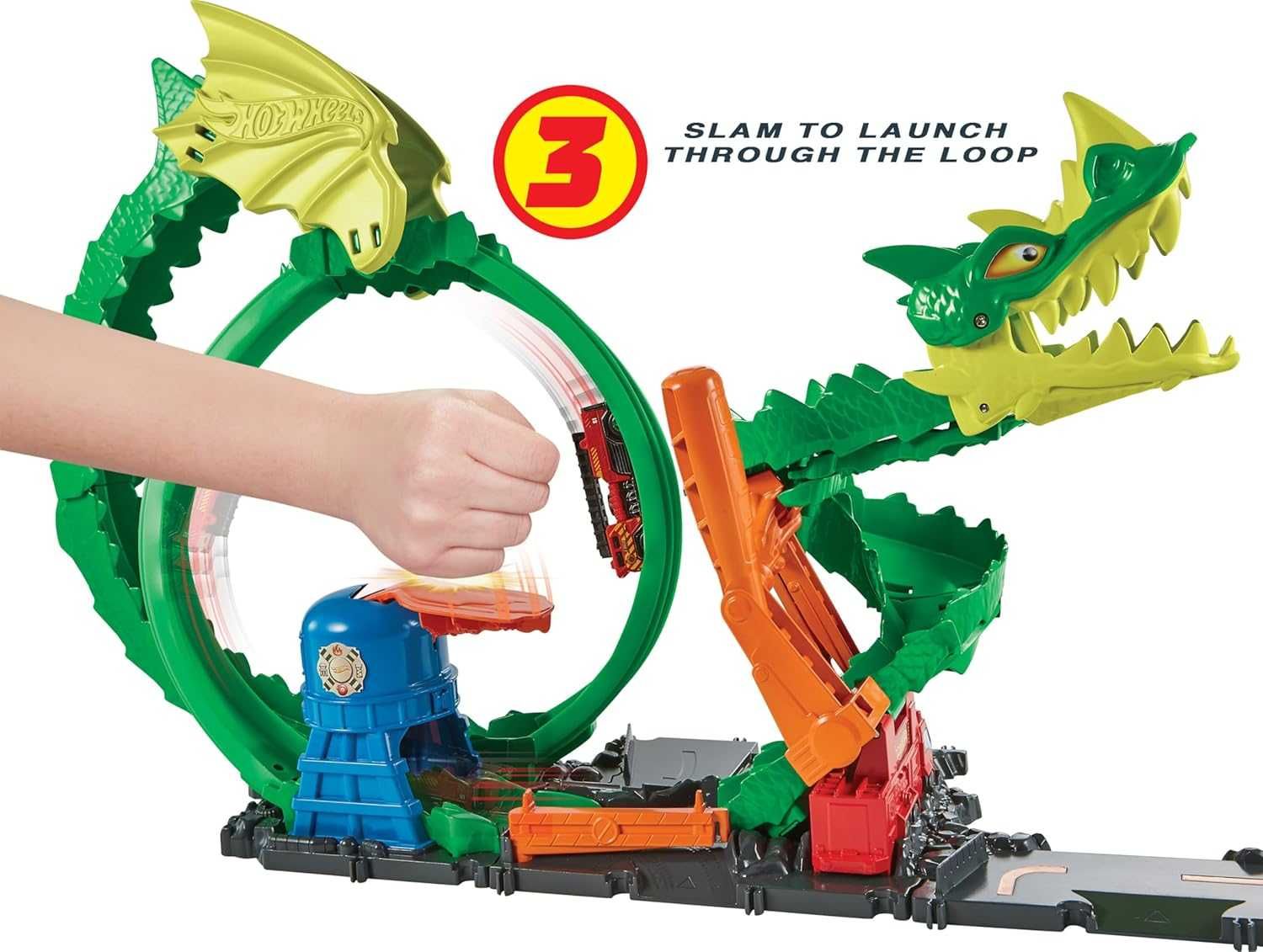 Трек Hot Wheels City Dragon Loop. Хот вілс Петля дракона