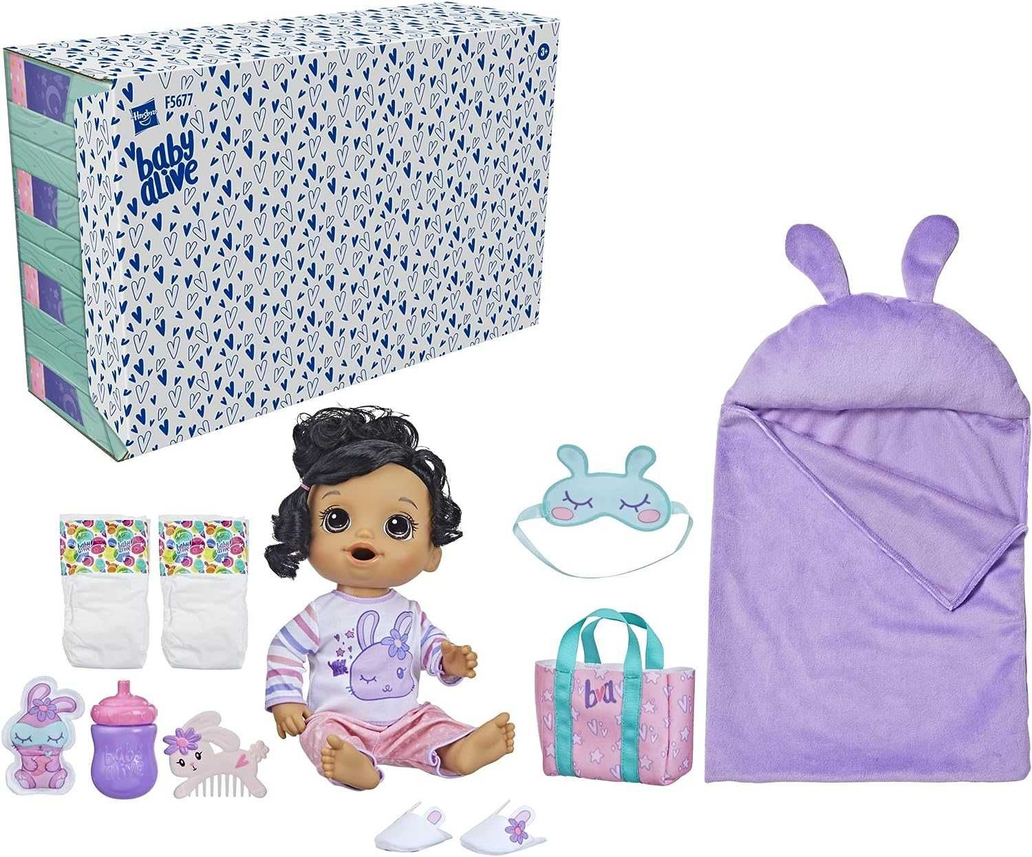 Baby Alive Bunny Sleepover Baby Doll , лялька Бебі Аліве перед сном