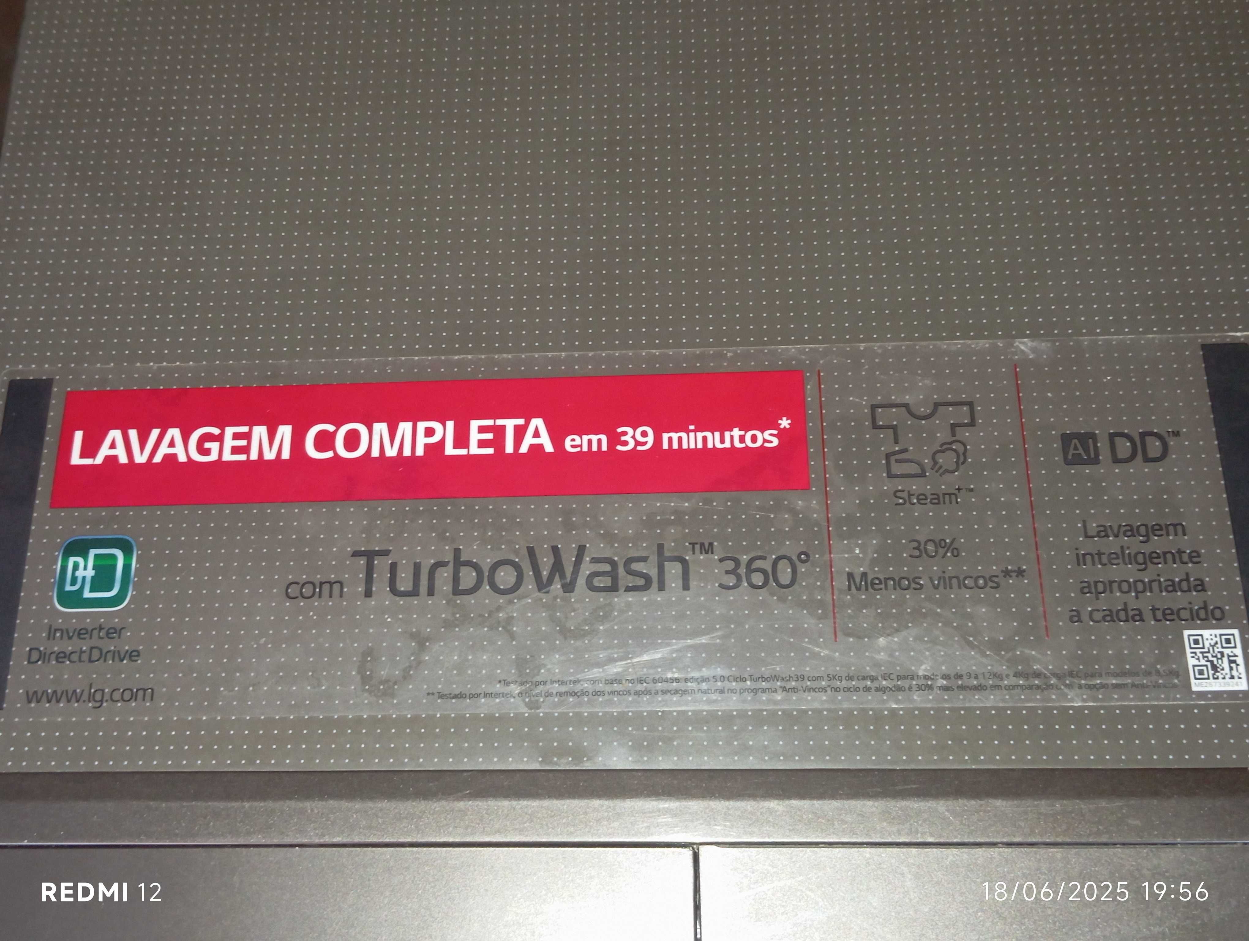 Máquina de lavar roupa LG 9Kg