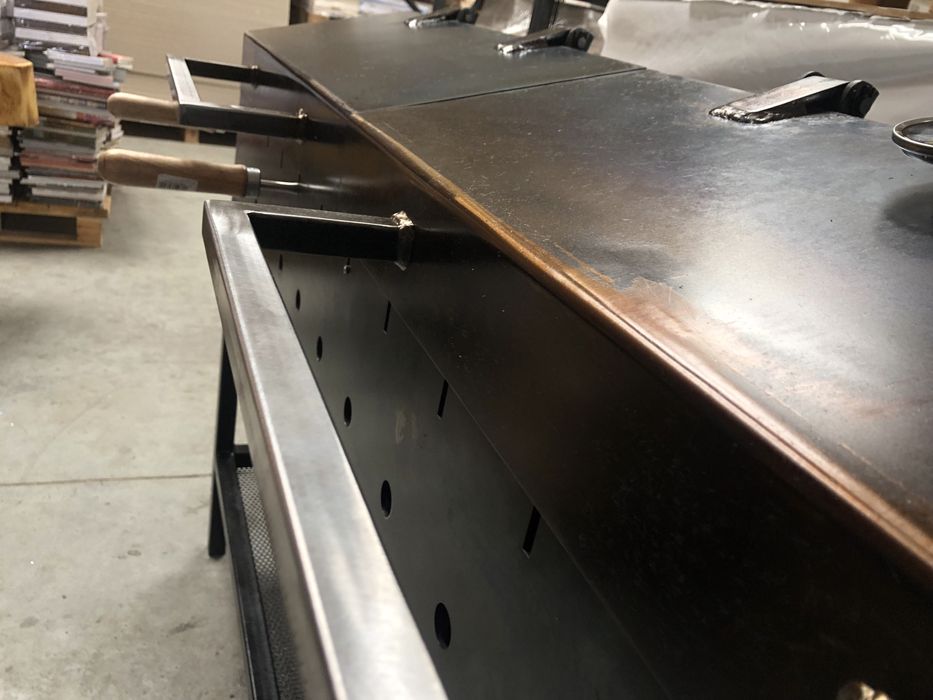 Grill szaszlyki plyta i ruszta nierdzewne rożen 3mm grubosc grilla