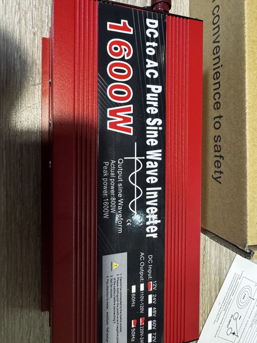 Інвертор 1600 ват з чистою сінусоїдою