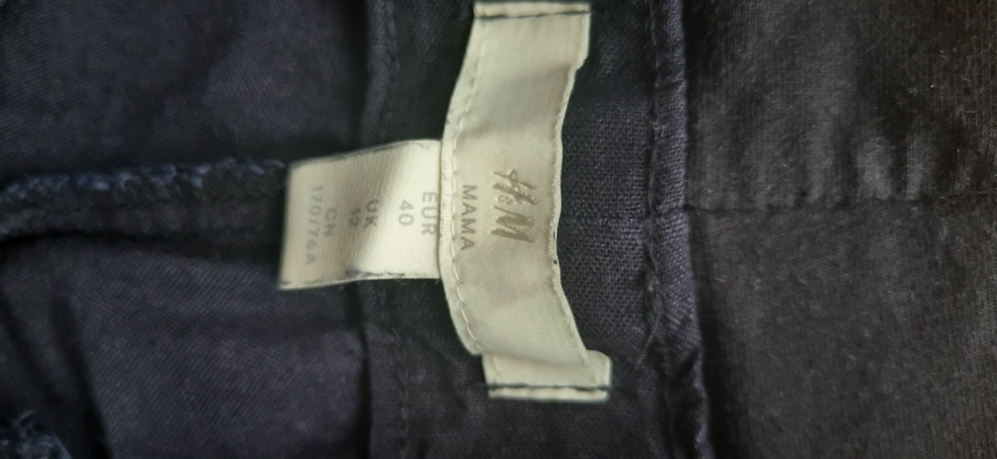 Spodnie ciazowe 3/4 len bawelna H&M mama 40 L
