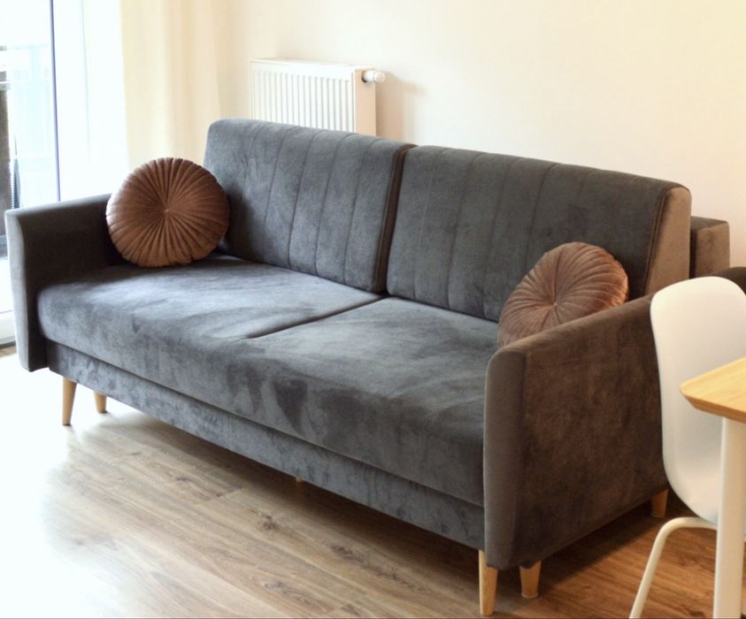 Sofa kanapa rozkladana Amber agata meble szara