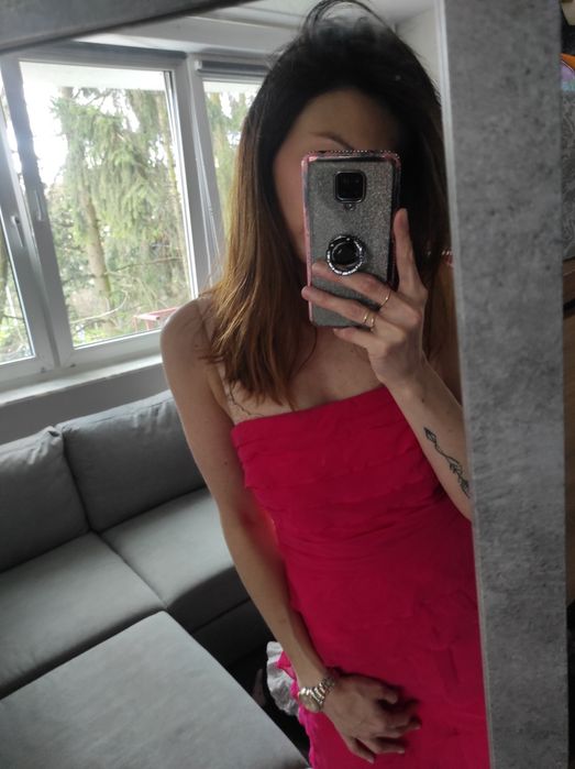 Różowa sukienka ołówkowa S/M