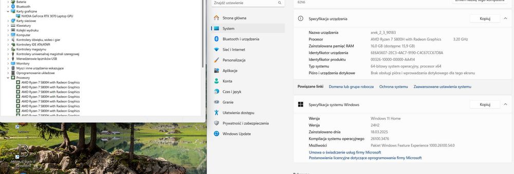 Lenovo Legion 7 16 RTX3070 Ryzen 7 5800H 16gb RAM