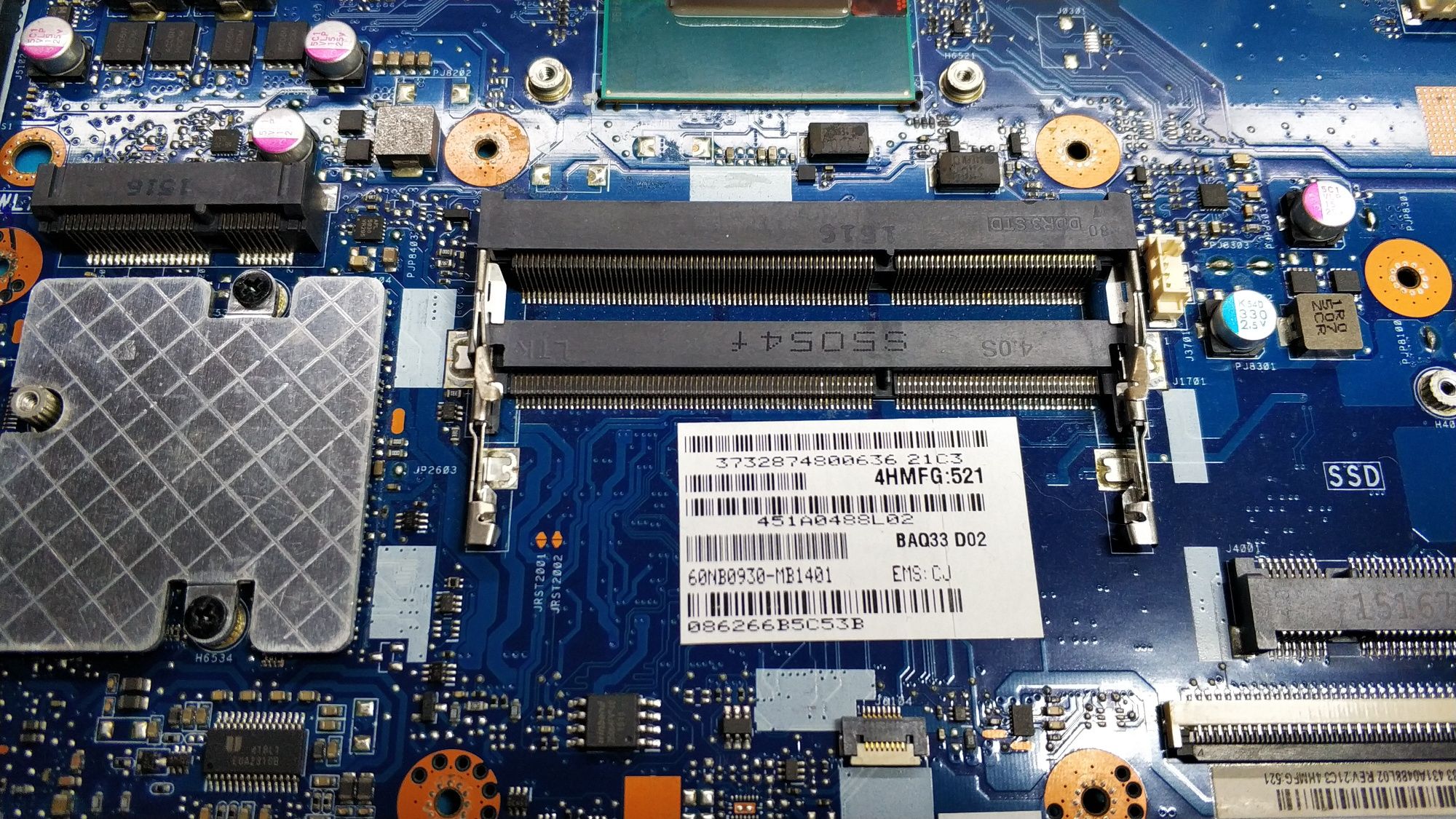 Motherboard Asus N551bj testada a funcionar