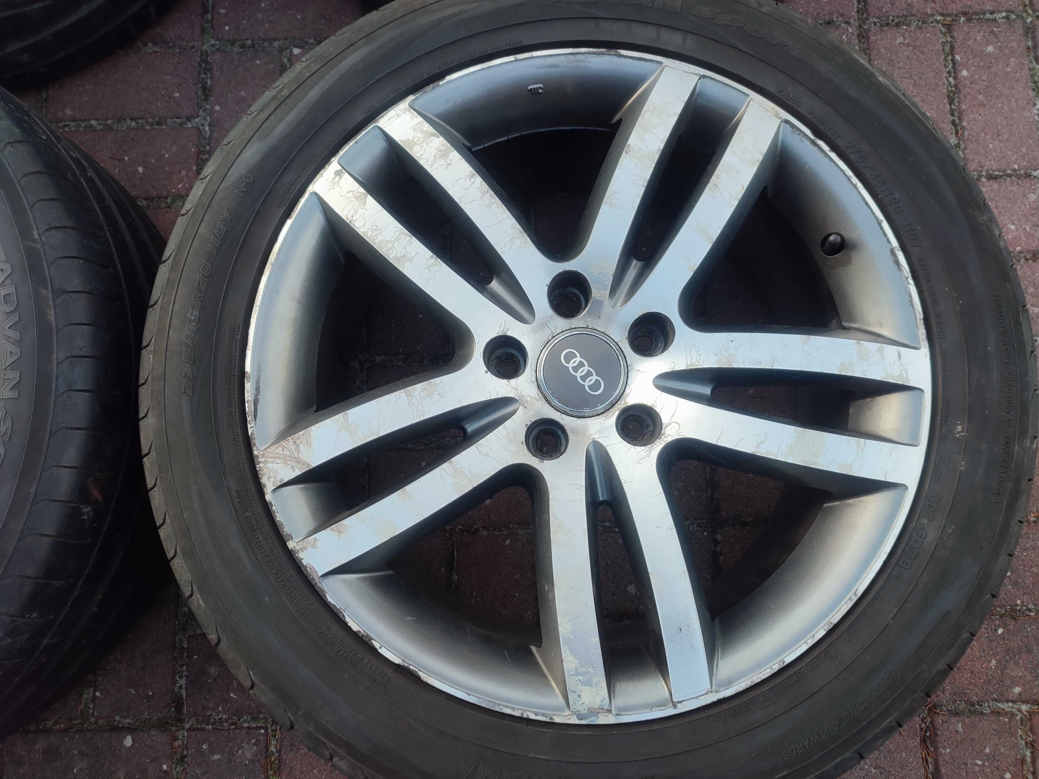 Felgi 20 Cali 5x130 Opony 275/45R20 Audi Q7 VW Touareg Porsche Cayenne