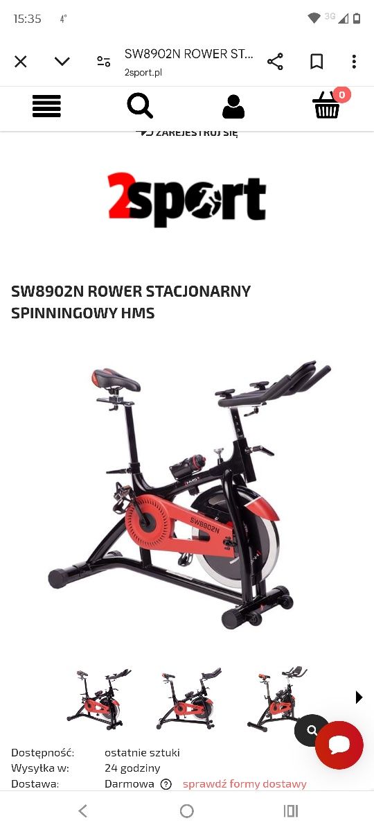 Rower spinningowy