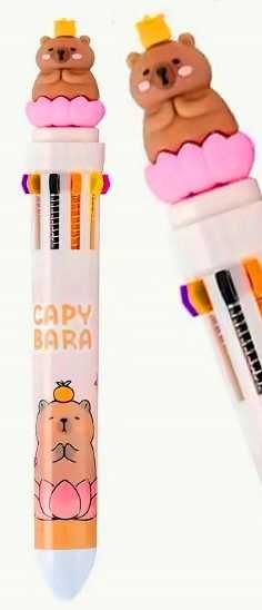 długopis automatyczny 10 kolorów w 1 Kapibara Kawaii