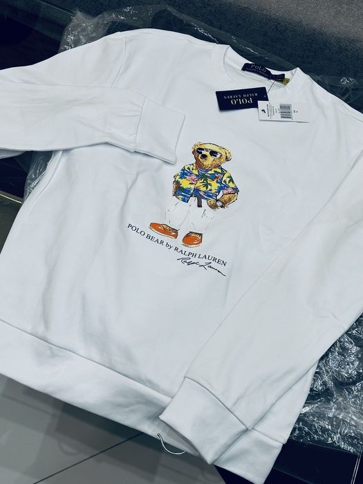 100%Оригінал! SALE Polo Ralph Lauren Bear Printed Sweatshirt M, L, XXL