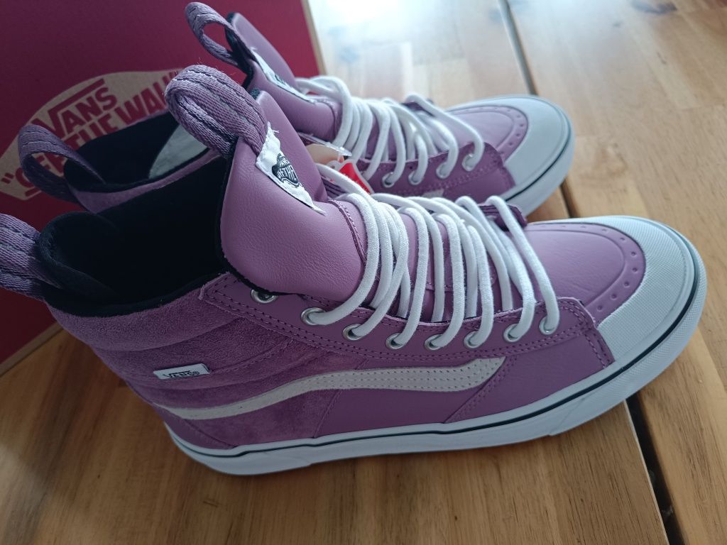 Buty wysokie Vans 43 skórzane skotchgard oryginał karton metki