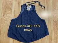 Guess XXS XS bluzka granatowy top damska bluzka jeans lato nowa