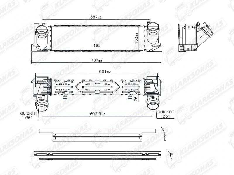 інтеркулер BMW 3 (F30/F31), 01.2012 -2018 17517600530