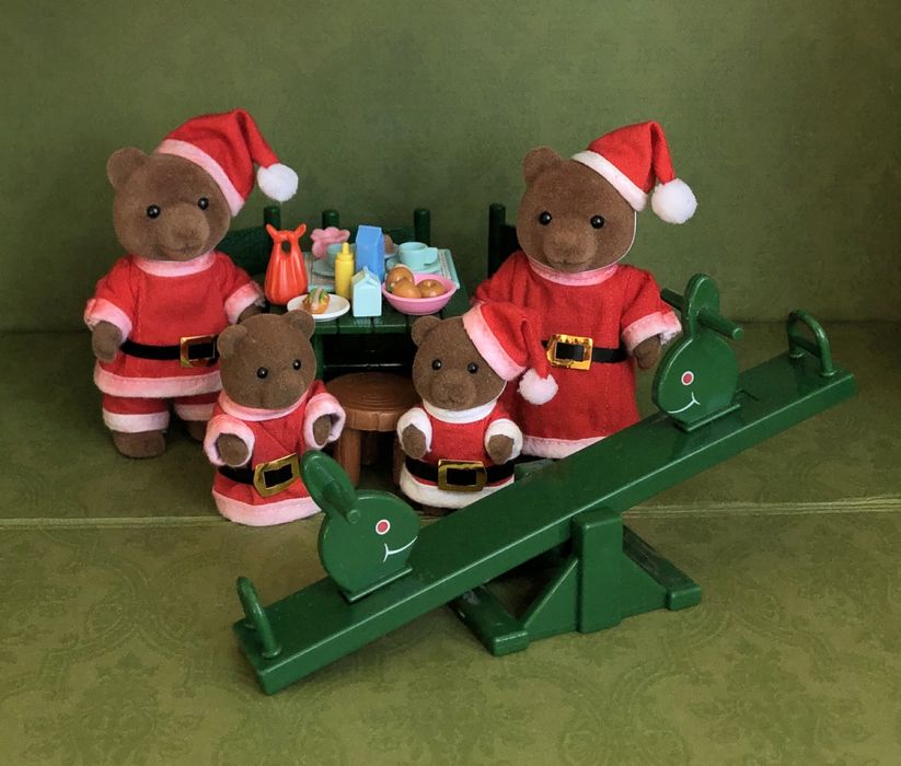 Sylvanian Families Epoch misie mikołaje Boże Narodzenie vintage