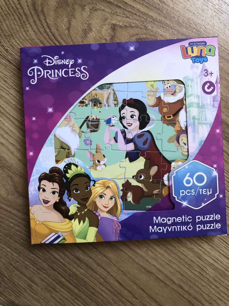 Magnetyczne puzle Disney Princess / ksieżniczki 3 w 1