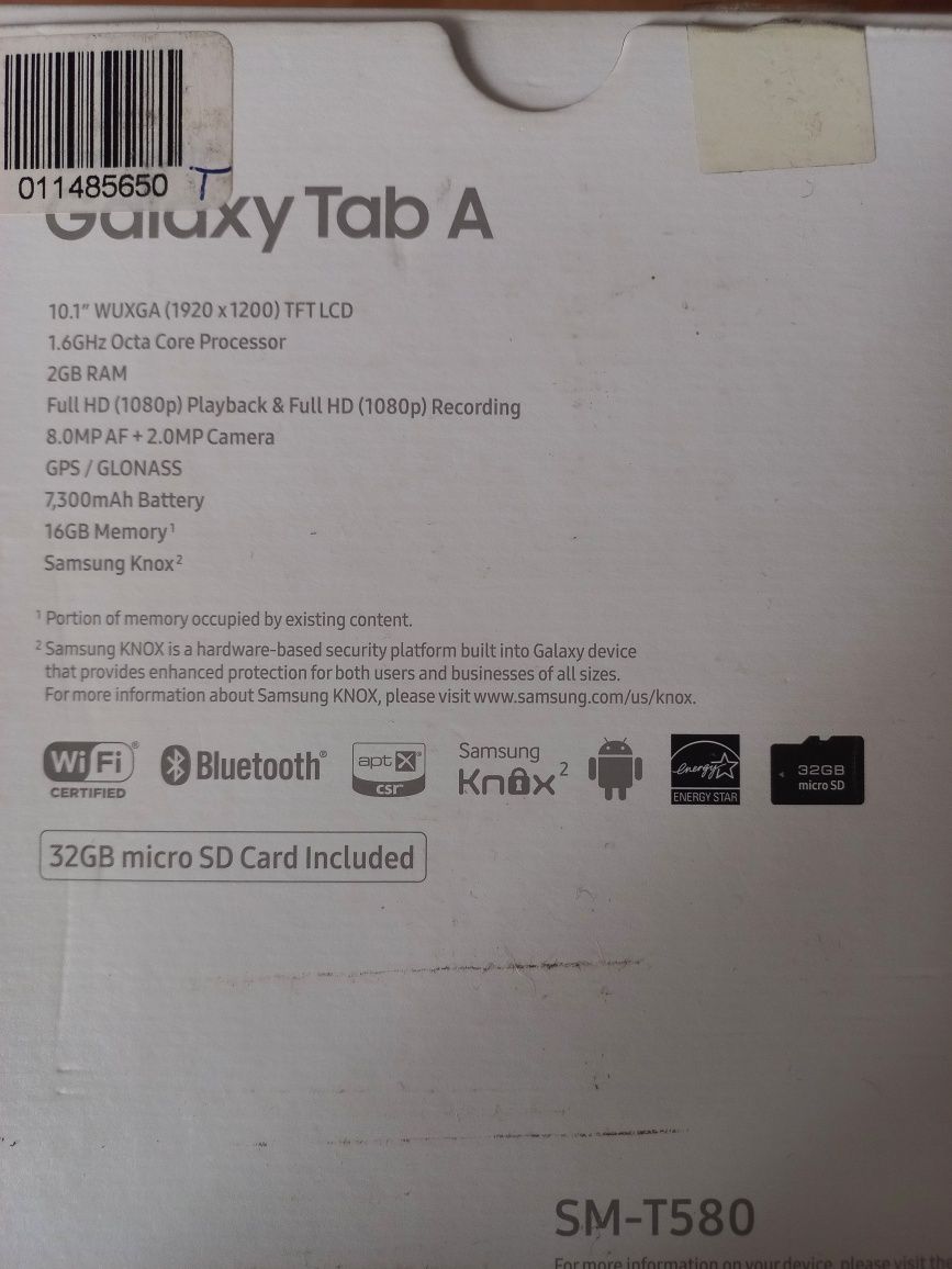 Планшет 10.1'' Samsung Galaxy Tab A SM-T580. б/у.