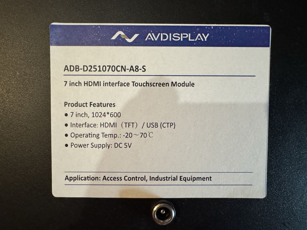 Avdisplay 7” dotykowy interface module