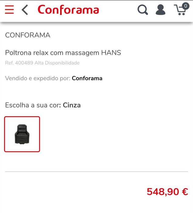 Sofá Poltrona Relax com Massagens