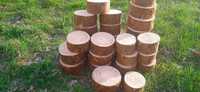 Pieńki drewniane, 20 sztuk, 10-15 cm, Plastry drewna, Podstawki Wesele