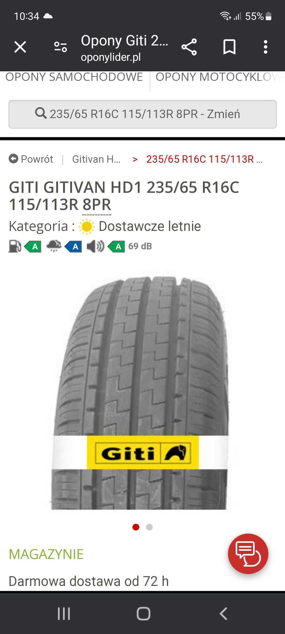 Opony BUS Lato GITI Van hd1 235/65R16C