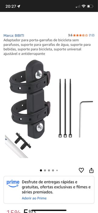 Adaptador para porta garrafas de bicicleta