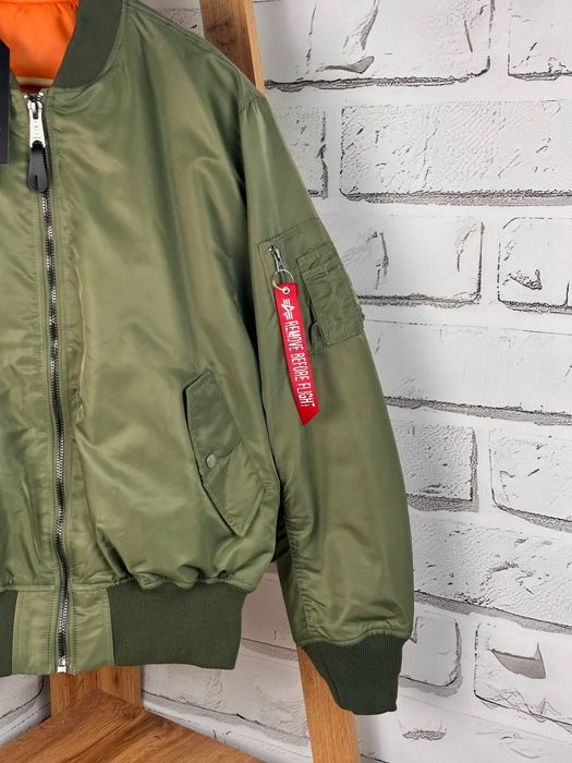 Чоловічий двосторонній бомбер Alpha Industries Ma-1 олива L/XL