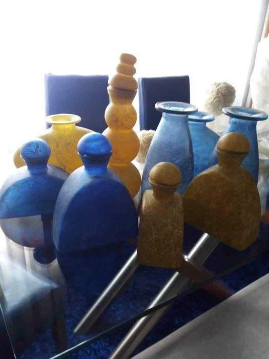 Conjunto de vidros decorativos