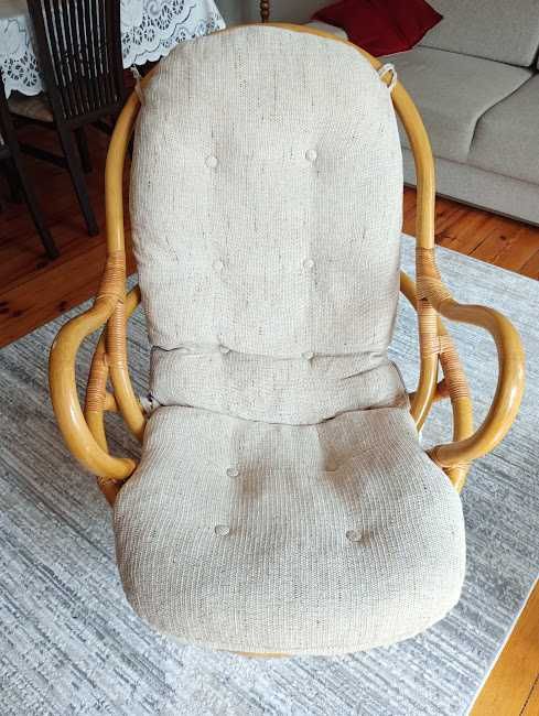 Sprzedam fotel bujano- obrotowy bambus, ratan
