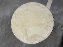 Dywan rabbit okrągły pluszowy Rabbii kremowy śr. 100 cm