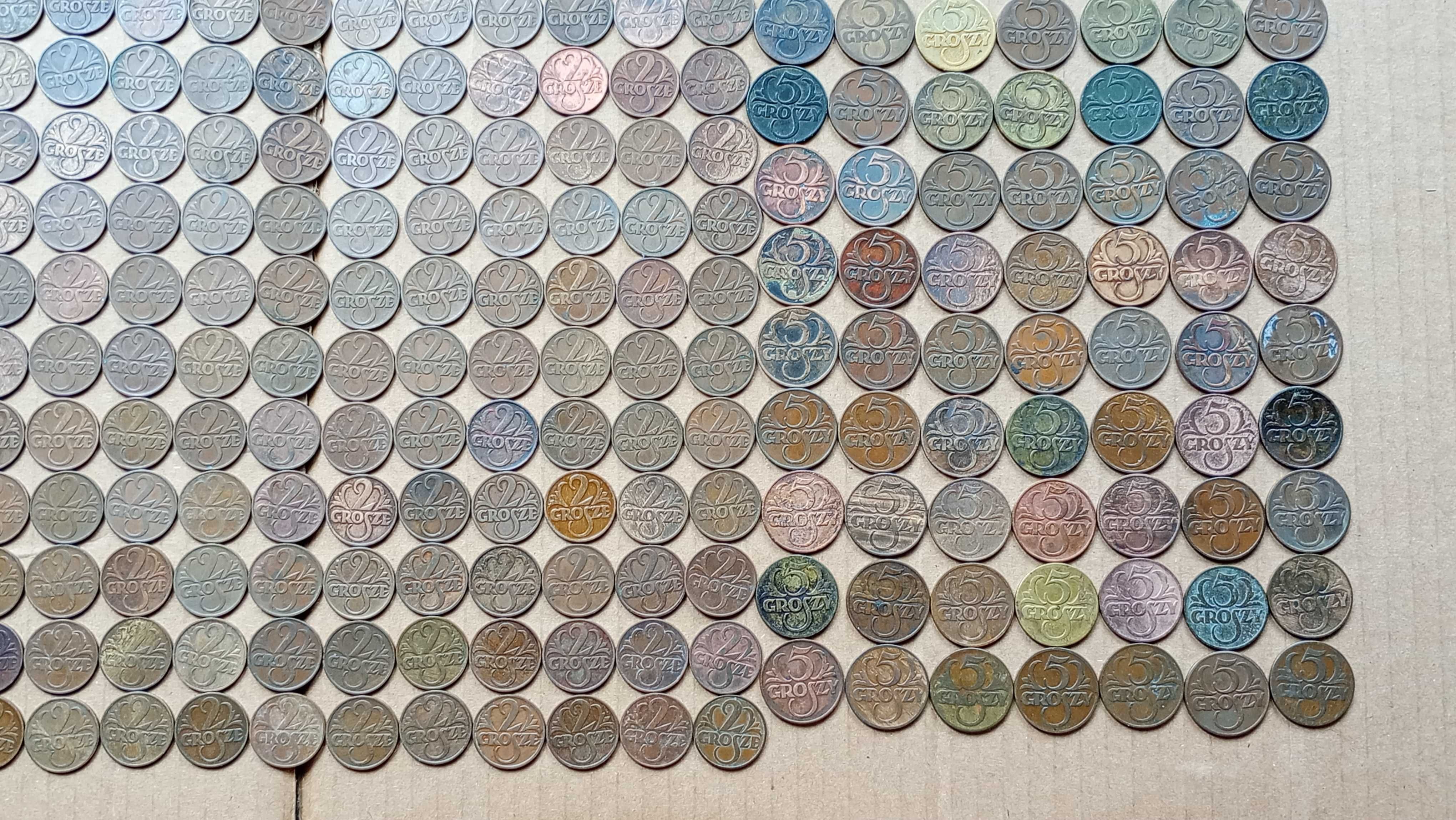 Stare monety L 484 monet Ogromny zestaw groszy 2RP