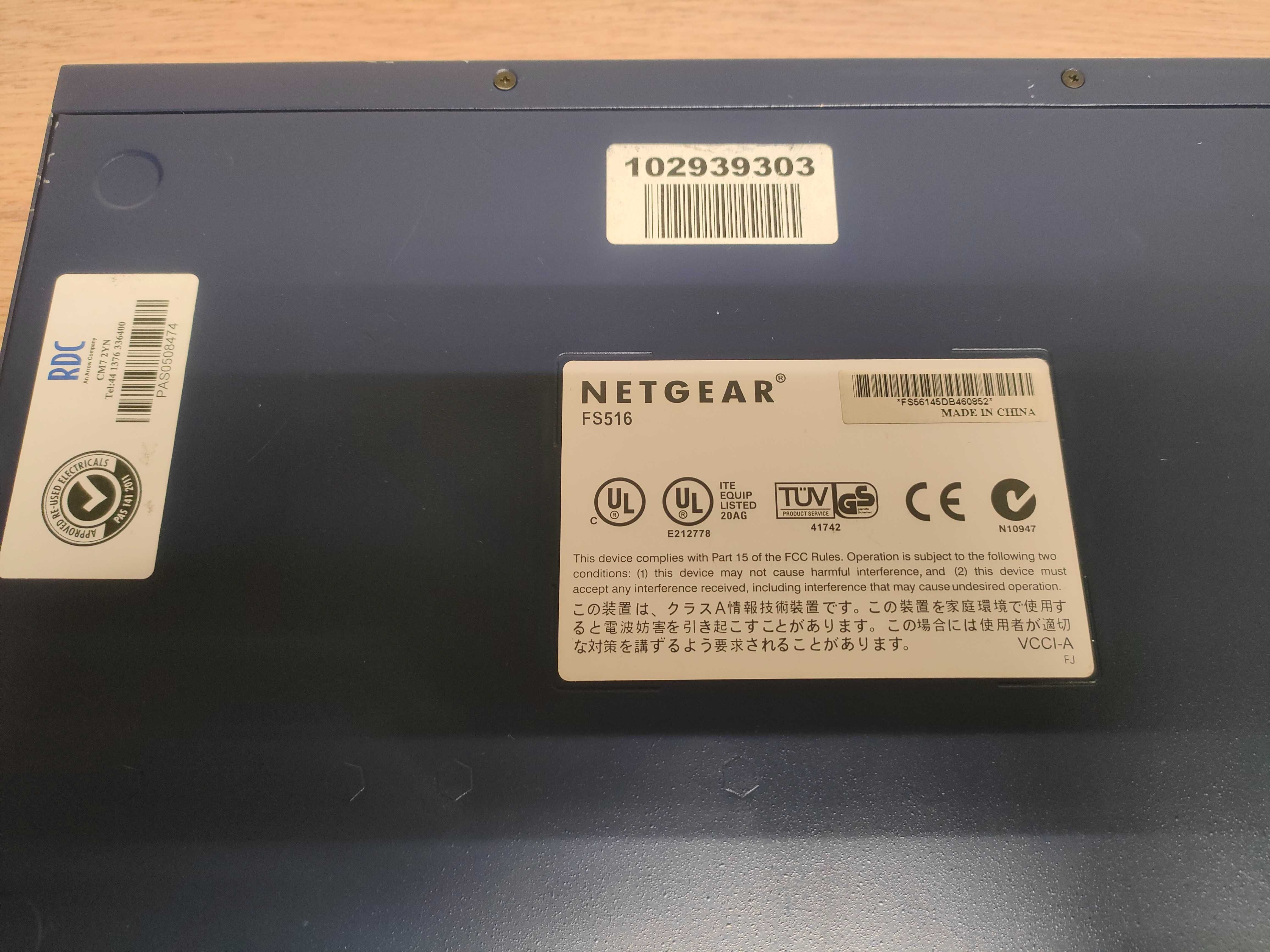 Switch Netgear FS516