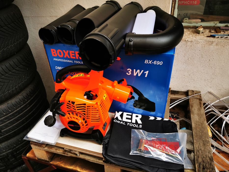 Dmuchawa+odkurzacz do liści śniegu spalinowa na benzyne z workiem 3w1