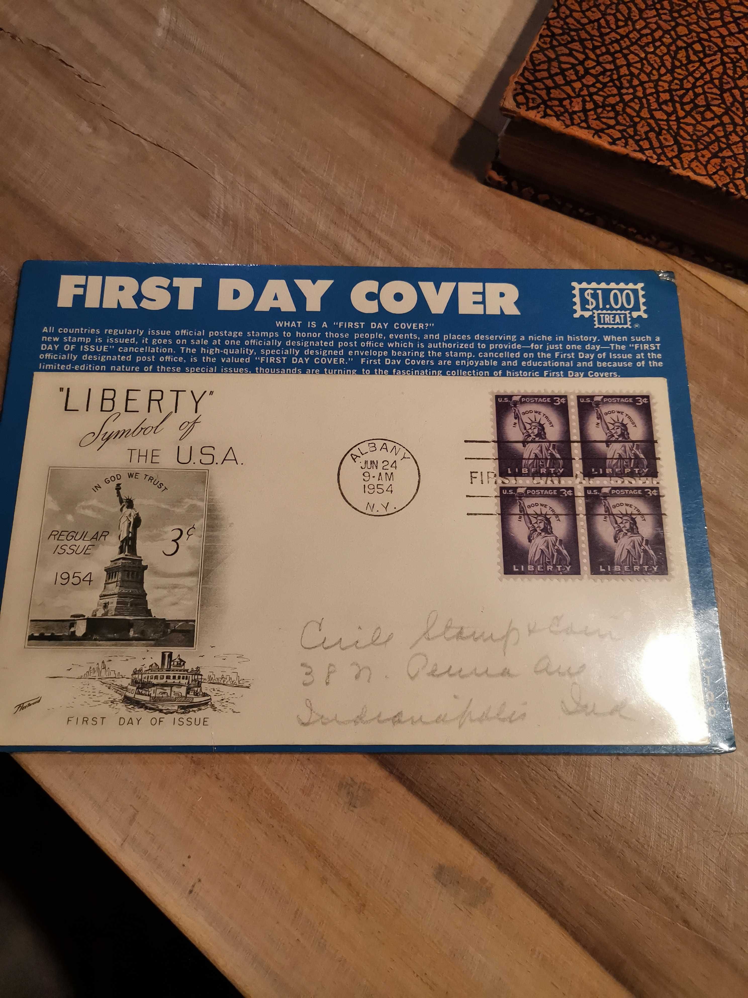 Znaczki US postage 3c liberty 1954 rok