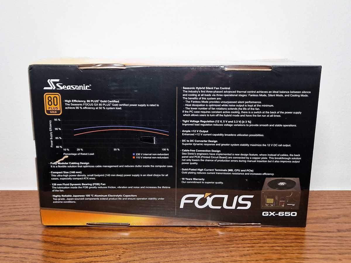 NOWY Zasilacz Seasonic Focus GX-650 Gold SSR-650FX 650W