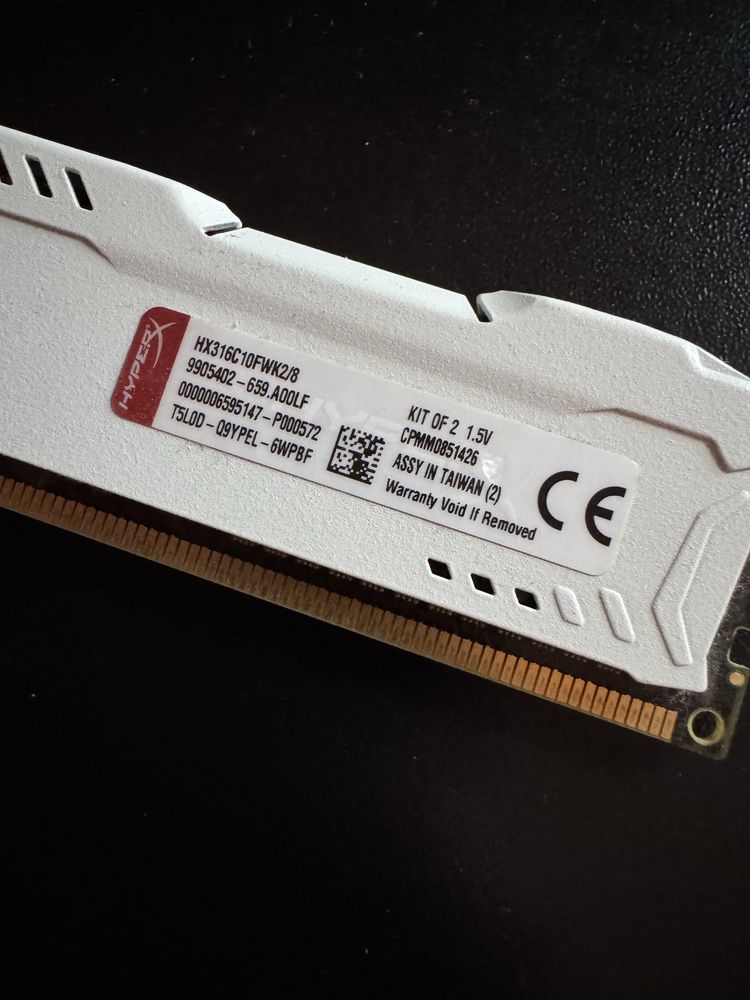 Pamięć RAM HyperX Fury White 8GB (2x4GB) 1600MHz