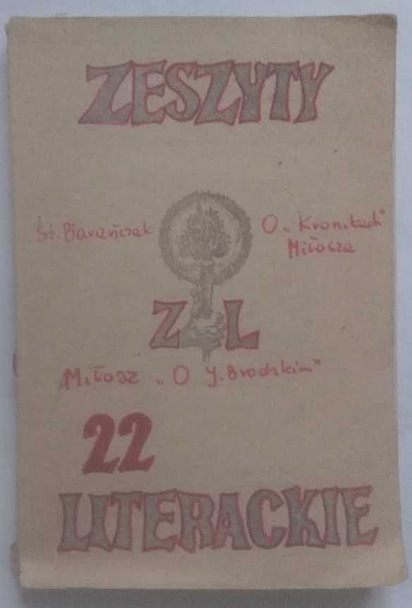 Zeszyty Literackie nr 22 1988 II Obieg Unikat Paryż