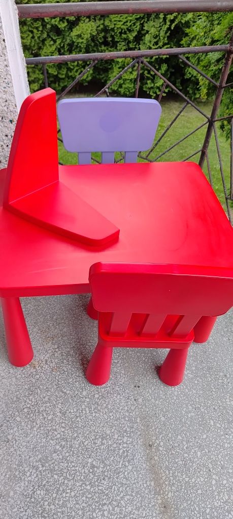 Stolik krzesło i półka dla dzieci Ikea mamut