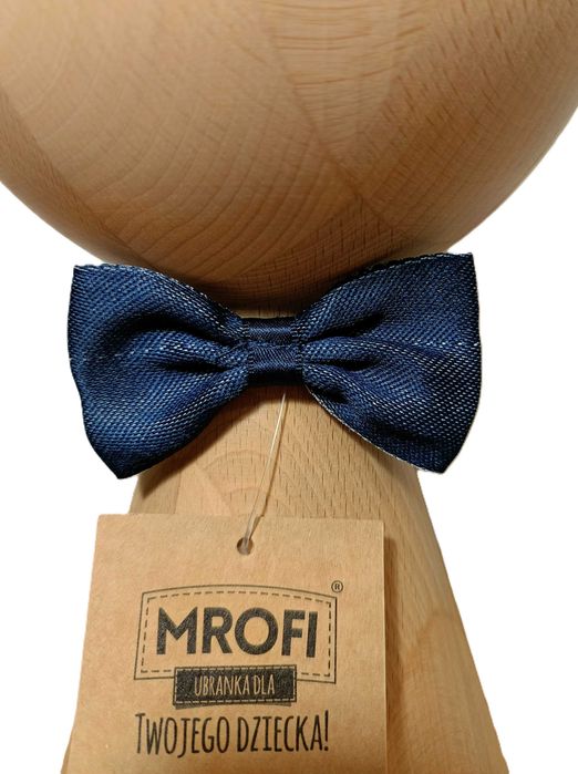 Elegancka granatowa muszka MROFI