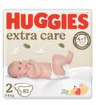 Підгузки (Huggies) хаггіс екстра кеа 2 82 шт 3-6кг 2упаковки
