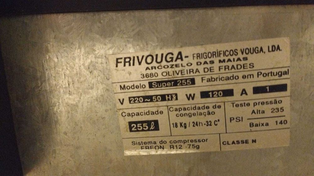 Arca Congeladora Frivouga 255L — Excelente Estado (Como Nova)