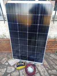 Kit solar 200w 12v+PWM 20A+10m cabo 6mm+passacabos