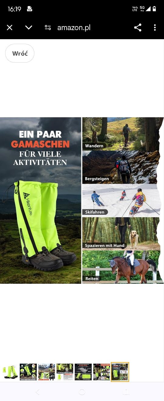 Osłony na buty nogi trekingowe
