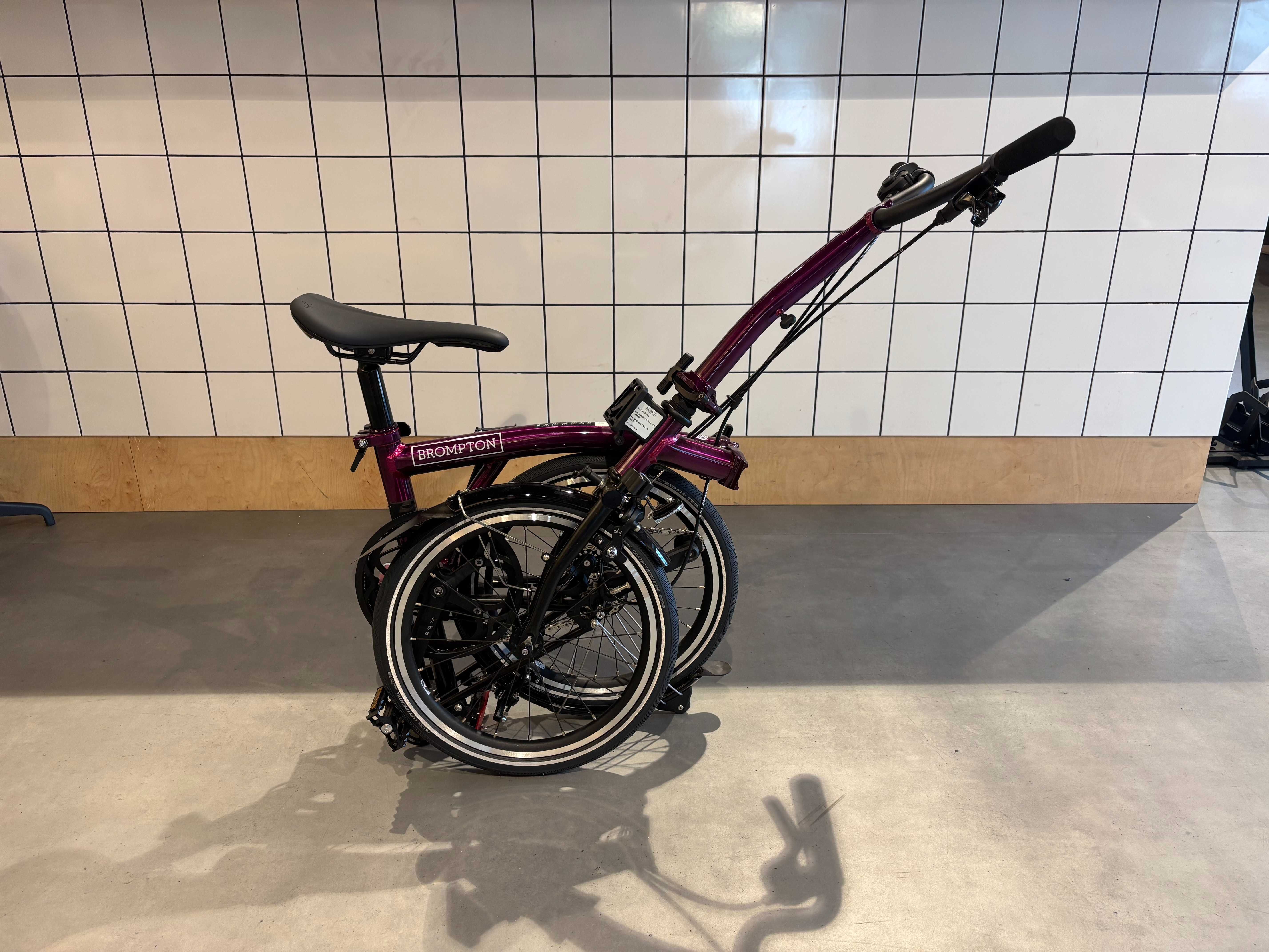 Rower składany Brompton P-line Urban M4L Amethyst Lacquer stal i tytan