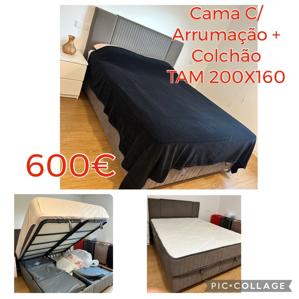 Cama com arrumação