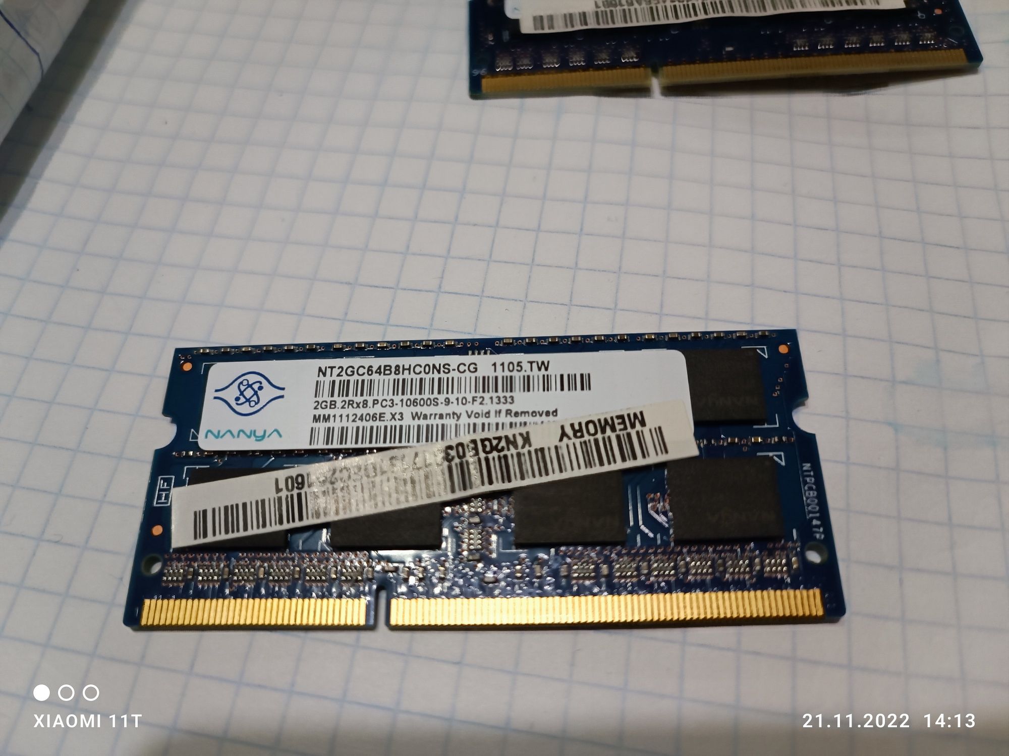 Память ноутбучная DDR3 SoDimm PC3-10600