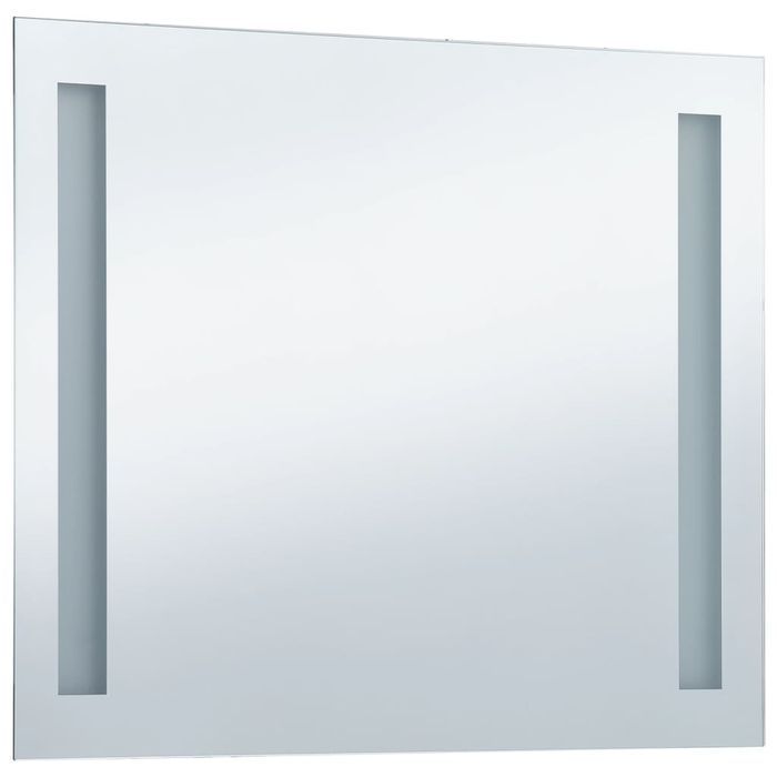 Lustro łazienkowe LED Vidaxl 80x60 cm srebrne z oświetleniem