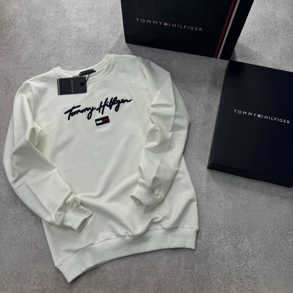 EXCLUSIVE TOMMY HILFIGER 2024 Женский свитшот белого цвета весна s-xxl